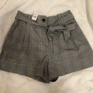 Loft Plaid High Waisted Shorts